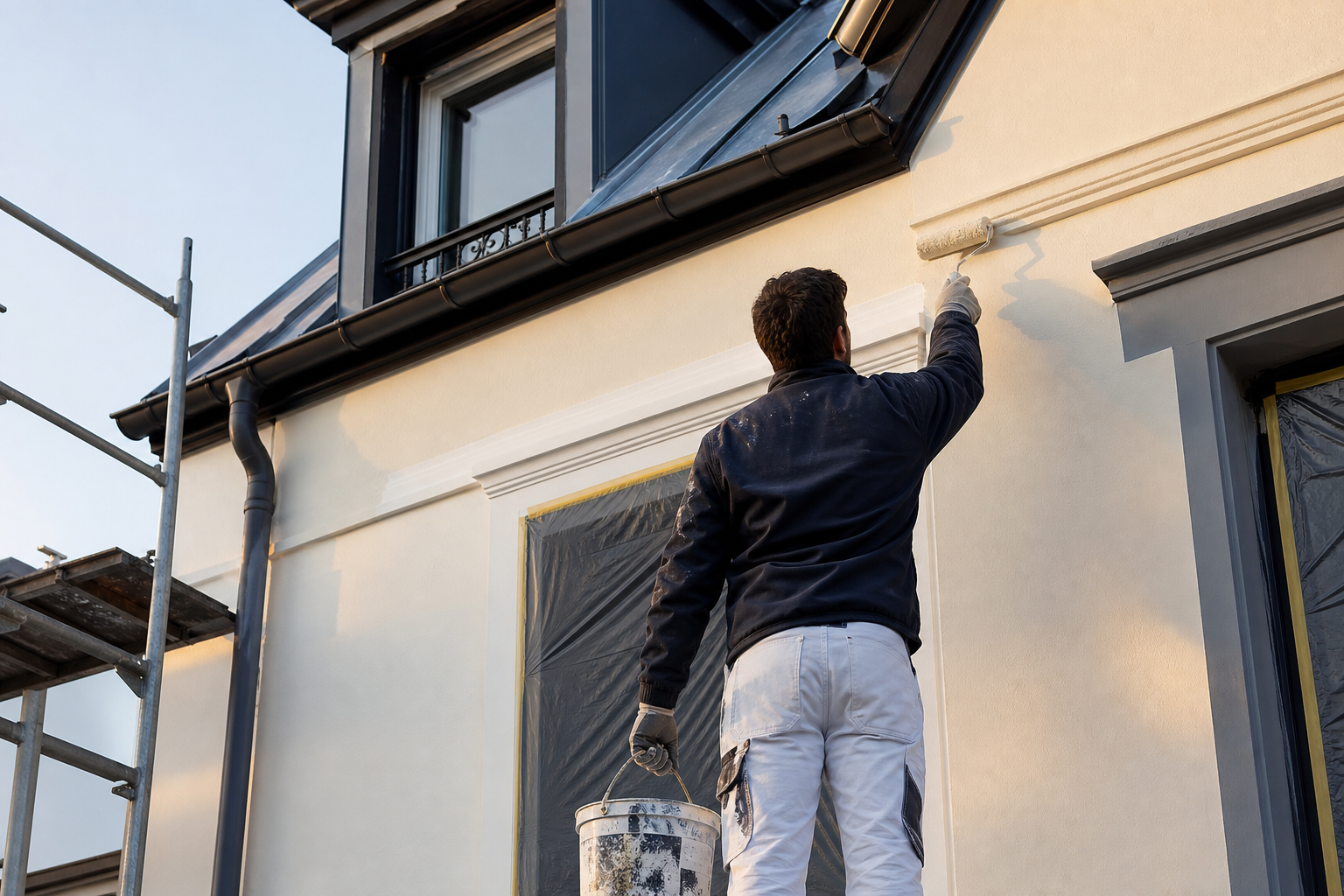 Chantier de peinture réalisé avec soin